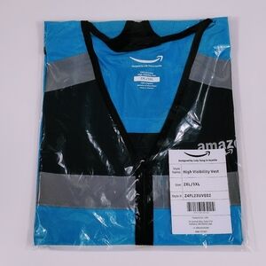 Amazon Flex DSP Unisex Delivery Driver Safety Reflective Full Zip Vest 2XL/3XL